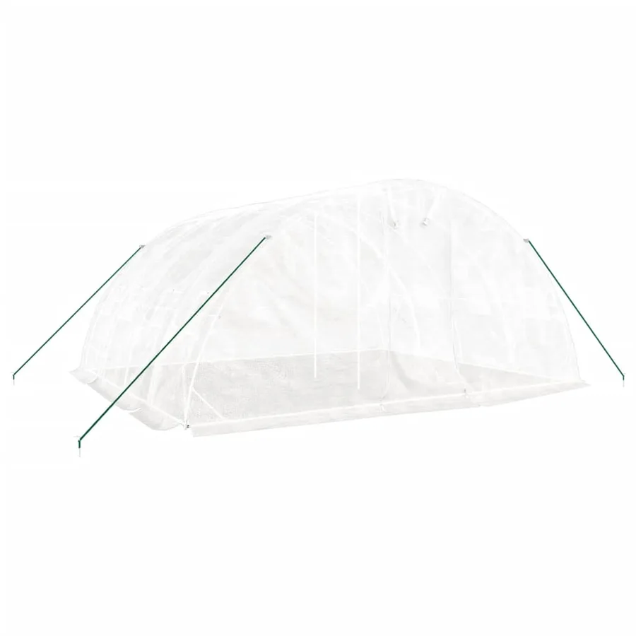 Serre avec cadre en acier Blanc 20 m² 5x4x2,3 m - 3