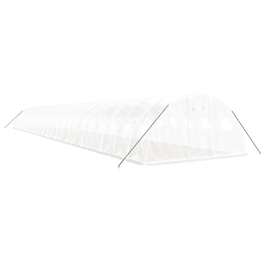 Serre avec cadre en acier blanc 96 m² 24x4x2 m - 3