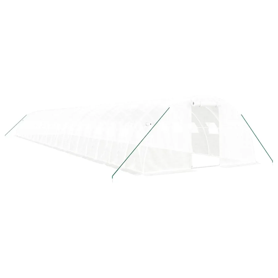 Serre avec cadre en acier blanc 80 m² 20x4x2 m - 2
