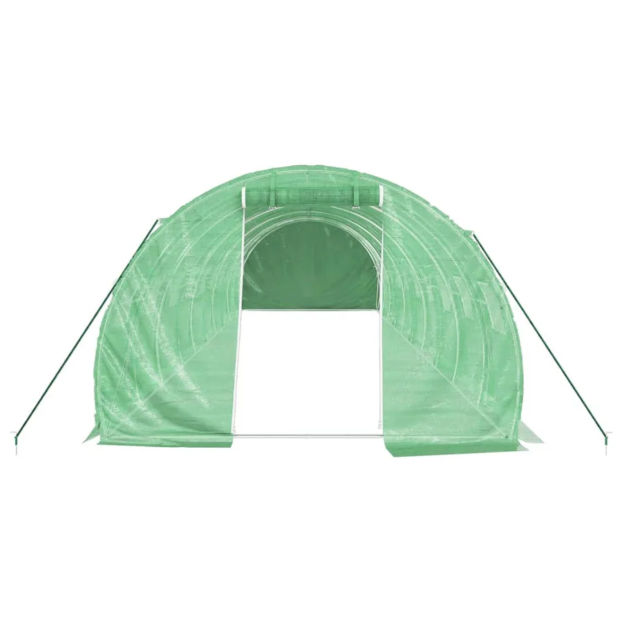Serre avec cadre en acier vert 30 m² 10x3x2 m - 4
