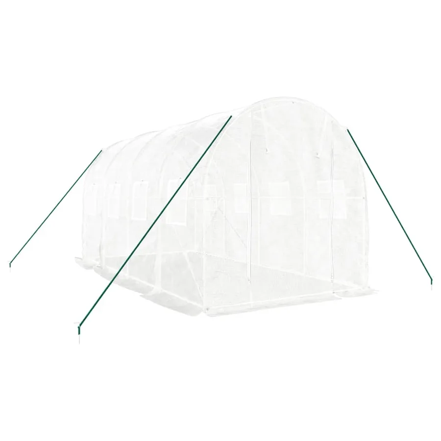 Serre avec cadre en acier blanc 8 m² 4x2x2 m - 3