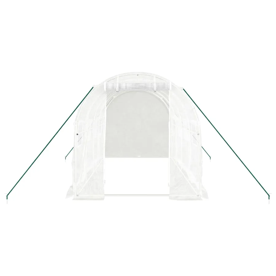 Serre avec cadre en acier blanc 8 m² 4x2x2 m - 4