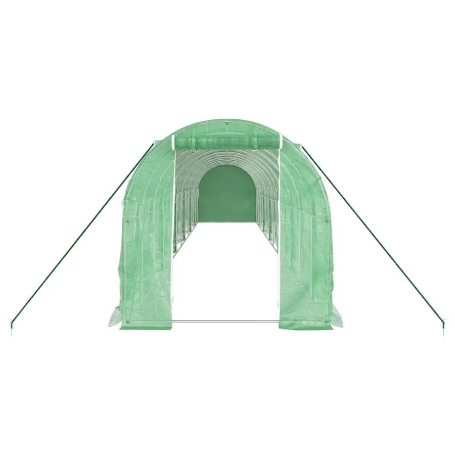 Serre avec cadre en acier vert 24 m² 12x2x2 m - 4