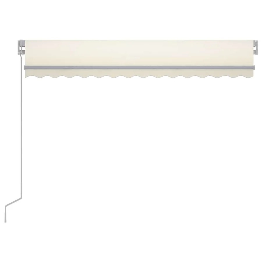 Auvent manuel rétractable avec LED 300x250 cm Crème - 3