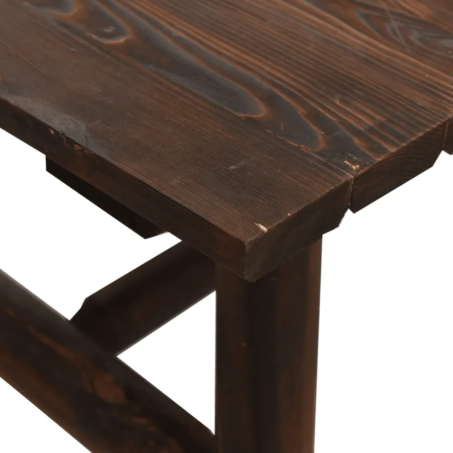 Ensemble de salon de jardin 5 pcs bois massif d'épicéa - 5