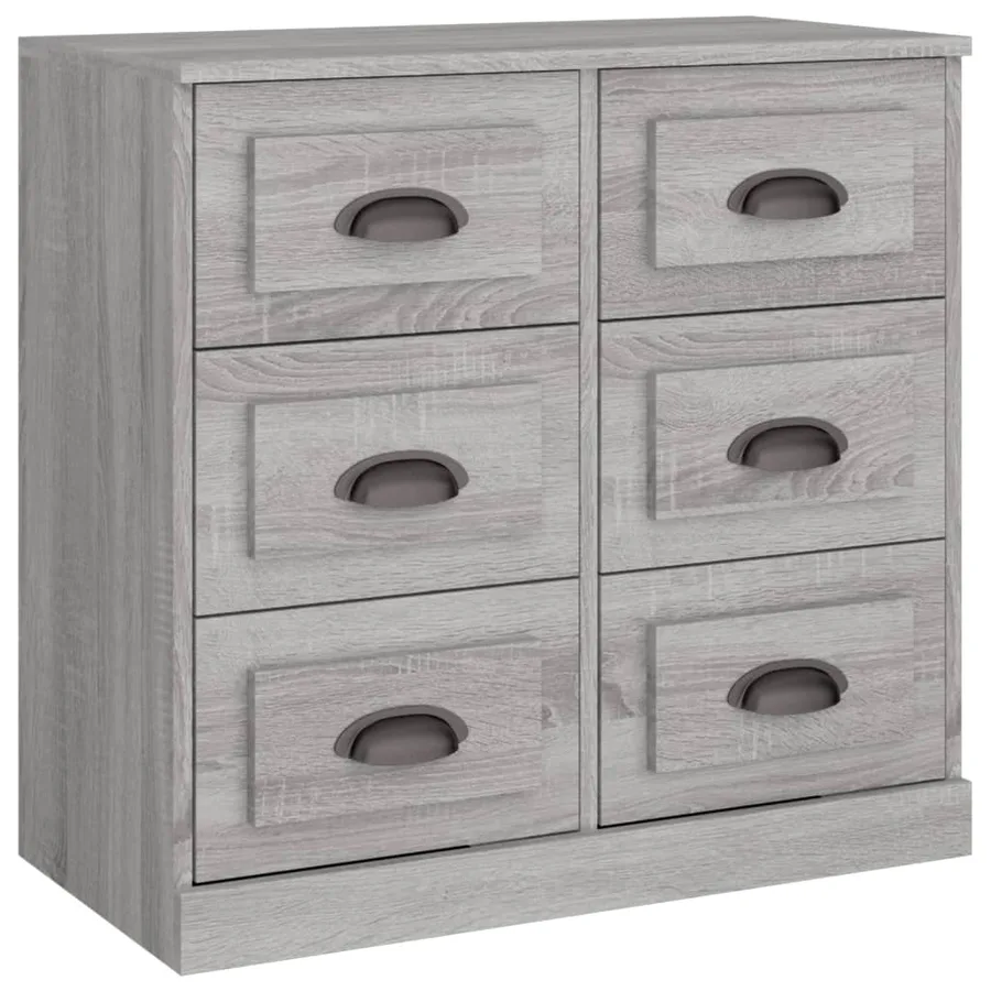 Buffets 2 pcs sonoma gris bois d'ingénierie - 6