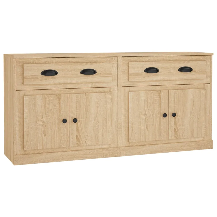 Buffets 2 pcs chêne sonoma bois d'ingénierie - 2