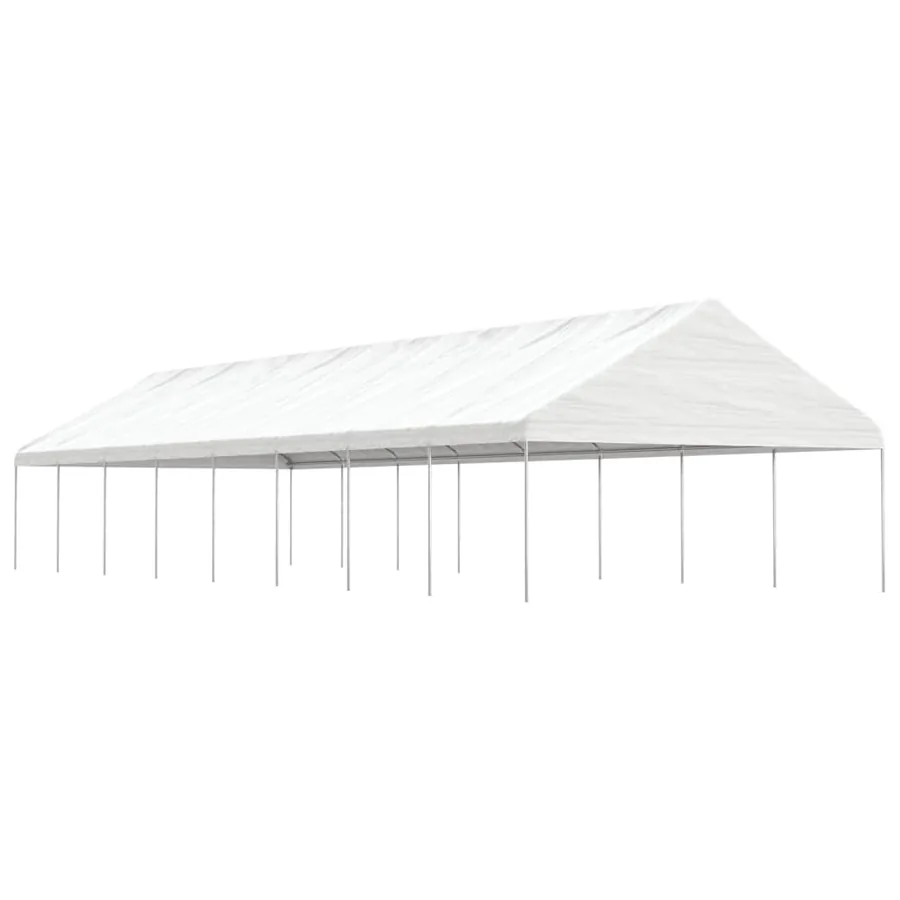 Belvédère avec toit blanc 17,84x5,88x3,75 m polyéthylène