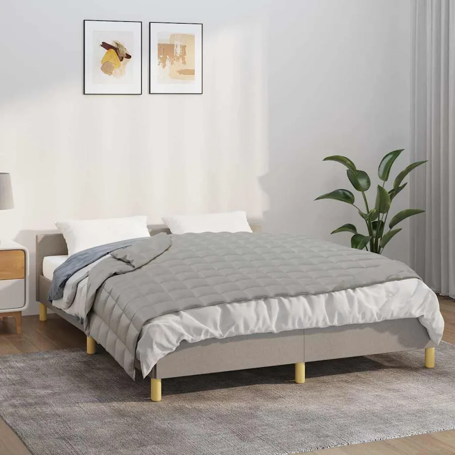 Couverture lestée Gris 140x200 cm 10 kg Tissu