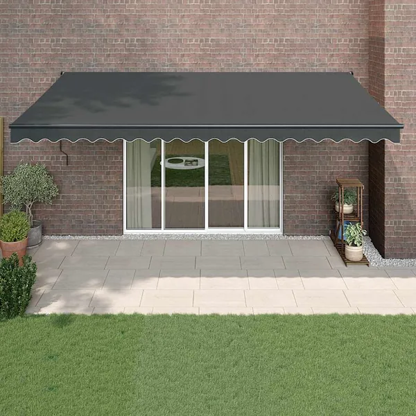 Auvent rétractable automatique anthracite 5x3 m
