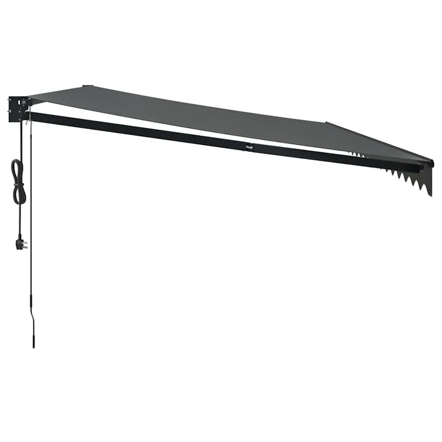 Auvent rétractable automatique anthracite 5x3 m - 6