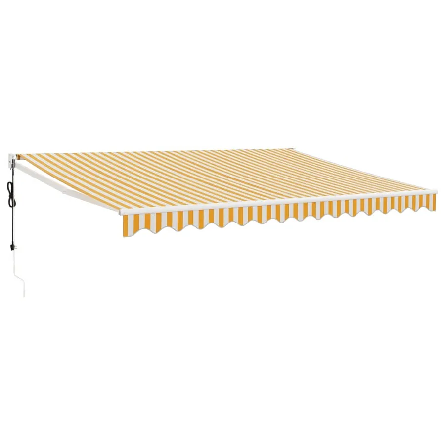 Auvent rétractable automatique jaune et blanc 4,5x3 m - 2