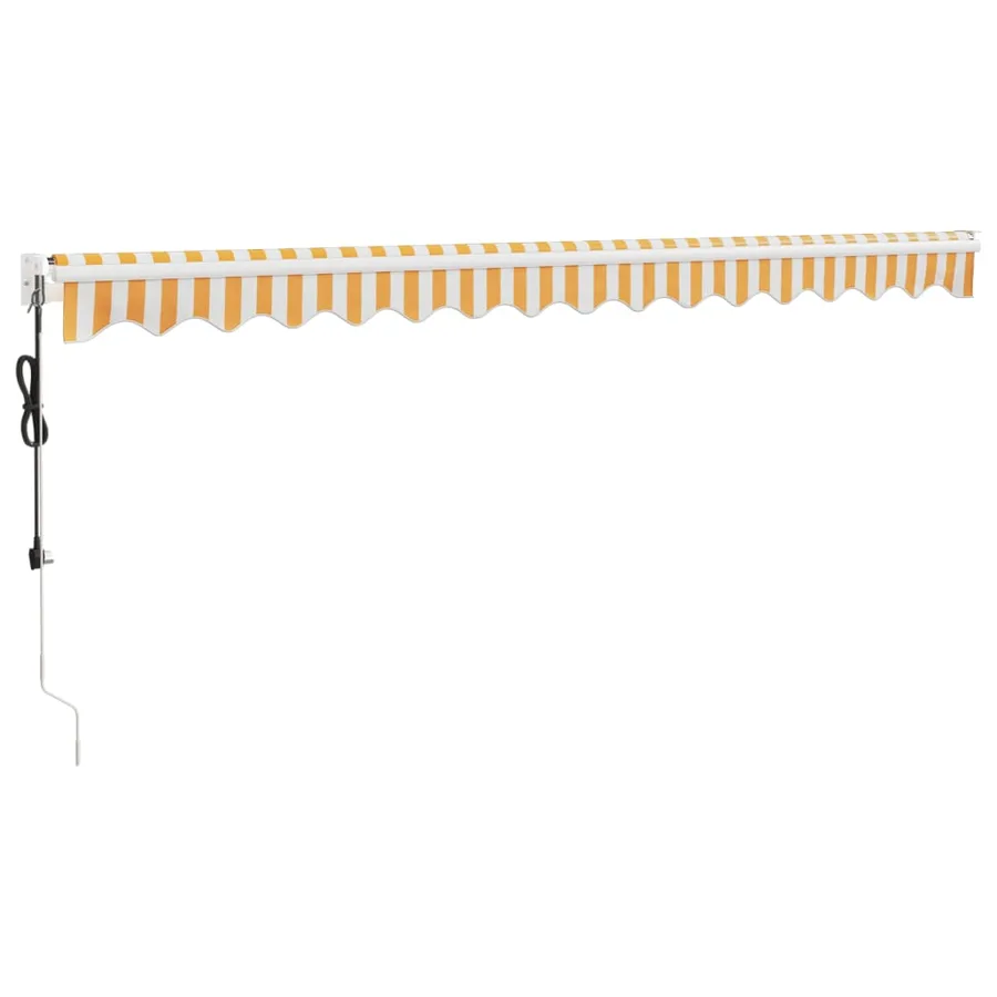 Auvent rétractable automatique jaune et blanc 4,5x3 m - 4