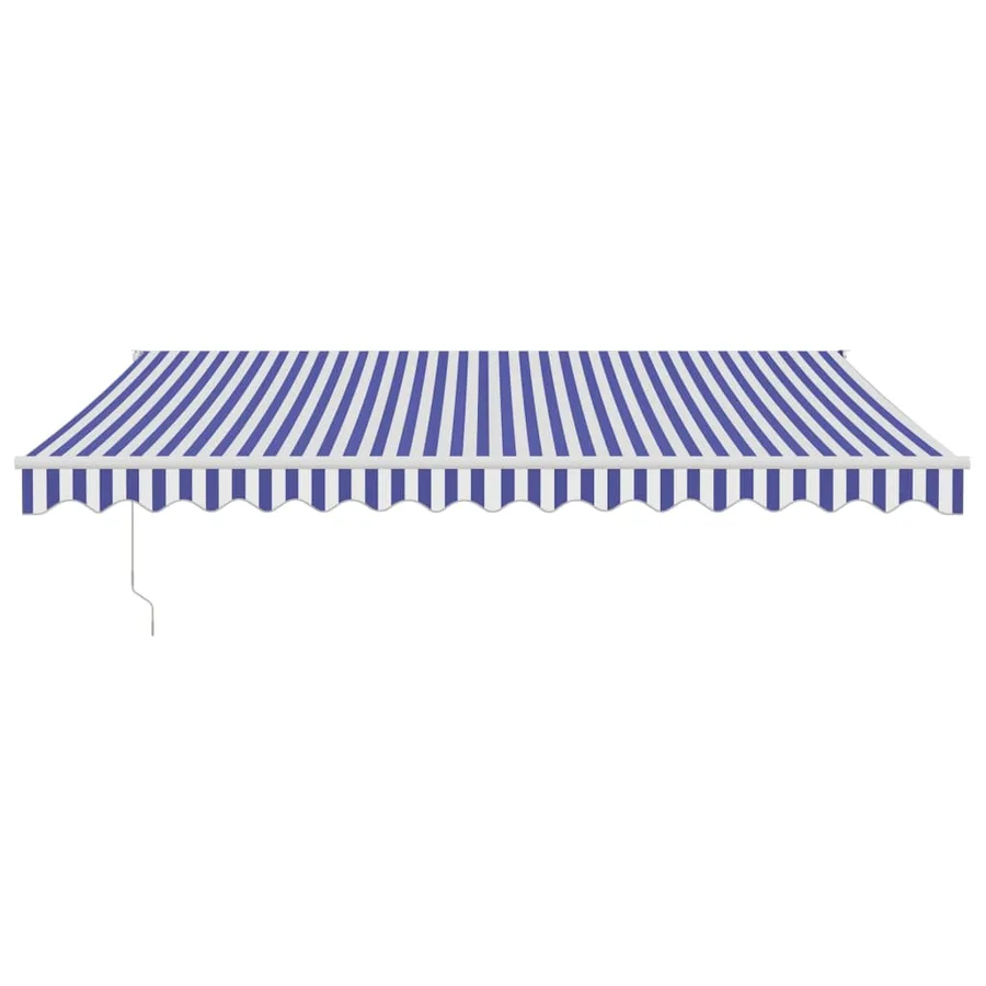 Auvent rétractable automatique bleu et blanc 4x3 m - 3