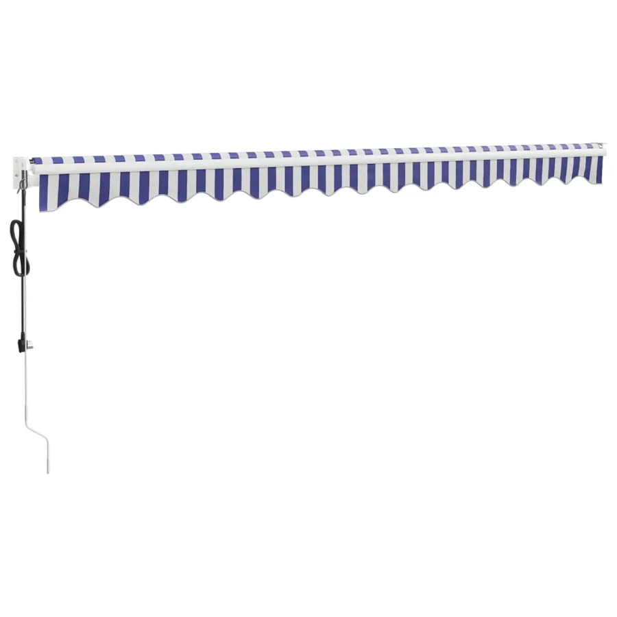Auvent rétractable automatique bleu et blanc 4x3 m - 4