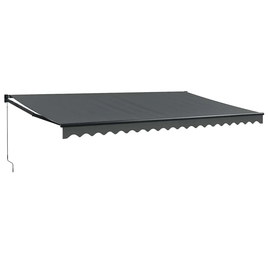 Auvent rétractable anthracite 5x3 m tissu et aluminium - 2