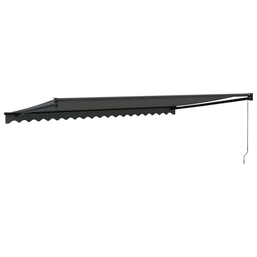 Auvent rétractable anthracite 5x3 m tissu et aluminium - 5