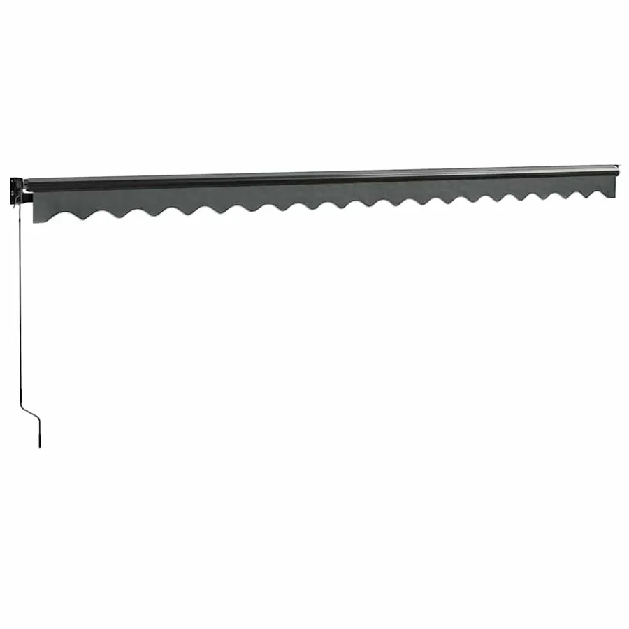 Auvent rétractable anthracite 5x3 m tissu et aluminium - 6