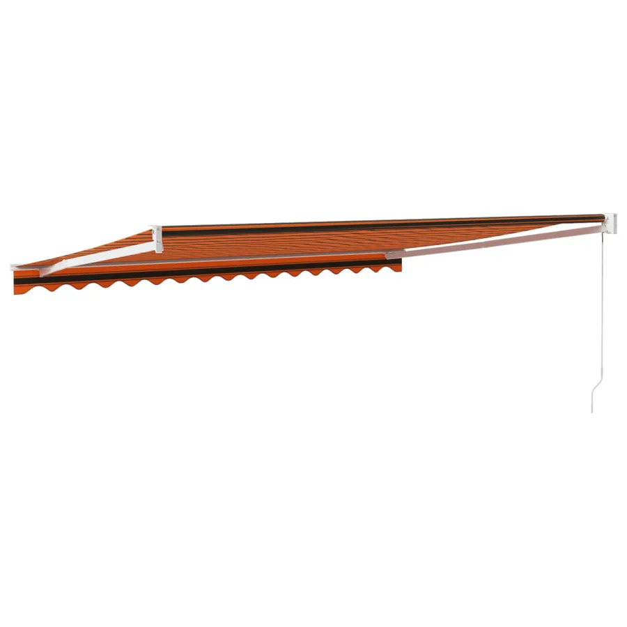 Auvent rétractable orange et marron 4,5x3 m tissu et aluminium - 5