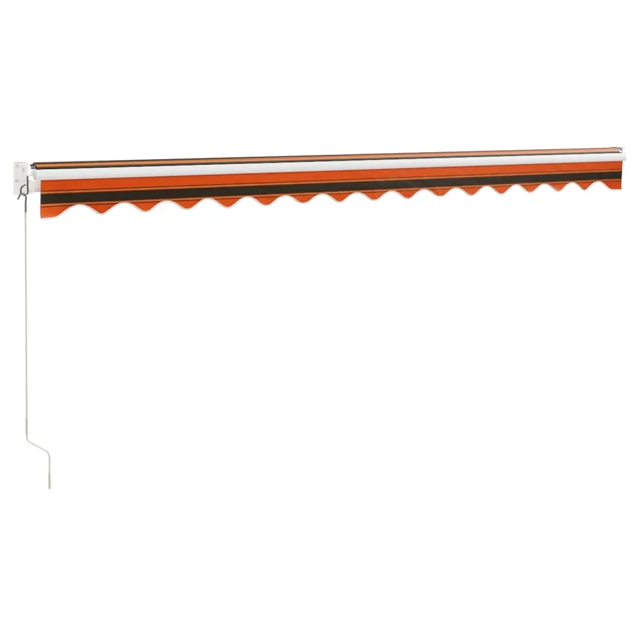 Auvent rétractable orange et marron 4,5x3 m tissu et aluminium - 6