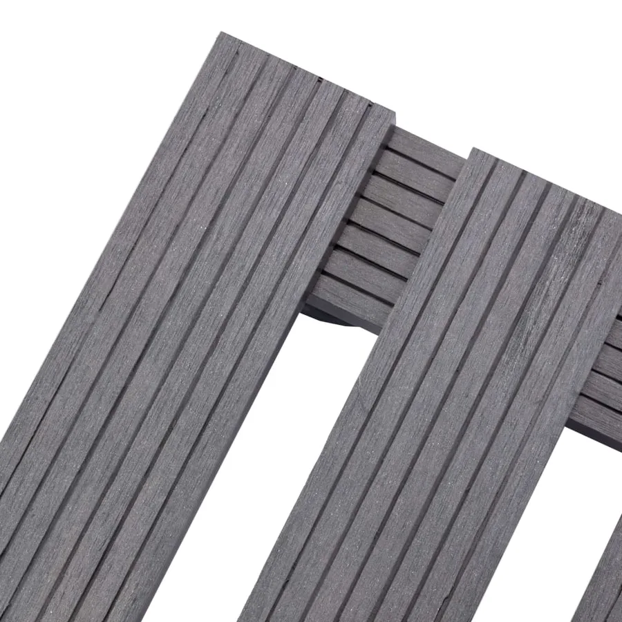 Chariots à plantes 4 pcs Gris 30x30x7,5 cm WPC - 4