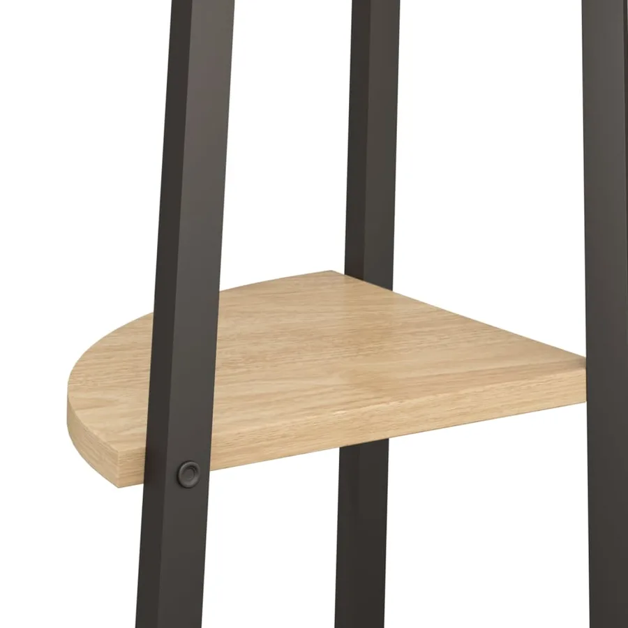 Étagère d'angle 5 niveaux Marron clair et noir 45,5x31,5x180 cm - 7
