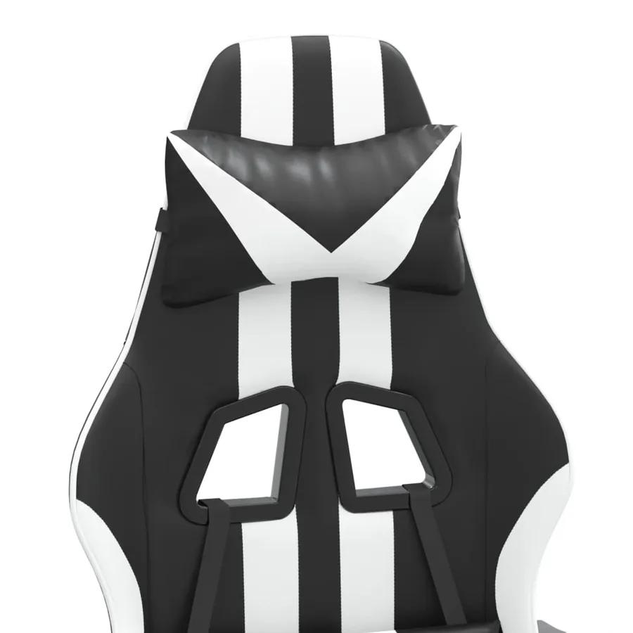 Chaise de jeu Noir et blanc Similicuir - 9