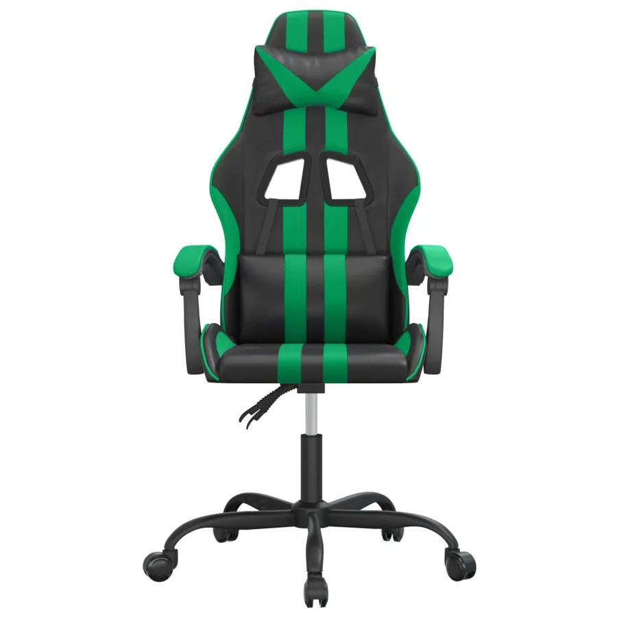 Chaise de jeu Noir et vert Similicuir - 3