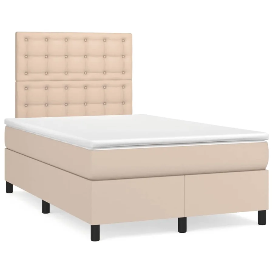 Sommier à lattes de lit avec matelas Cappuccino 120x200 cm - 2