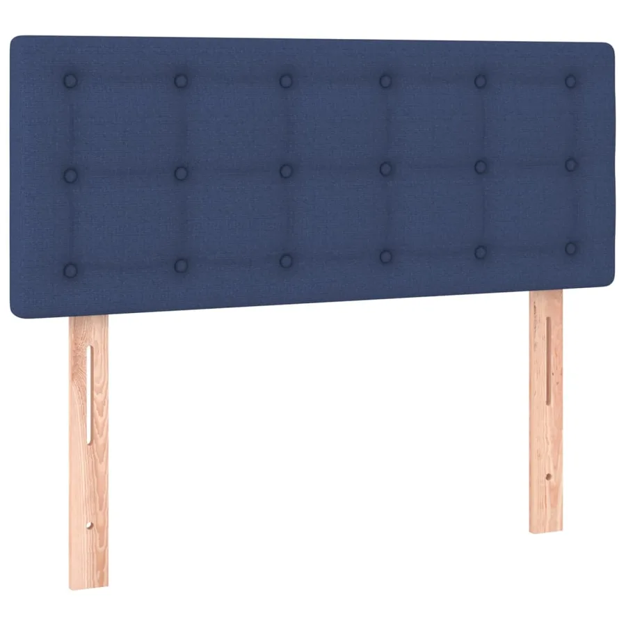 Sommier à lattes de lit avec matelas Bleu 100x200 cm Tissu - 6