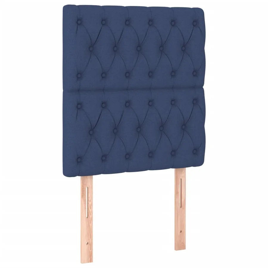 Sommier à lattes de lit avec matelas Bleu 80x200 cm Tissu - 5