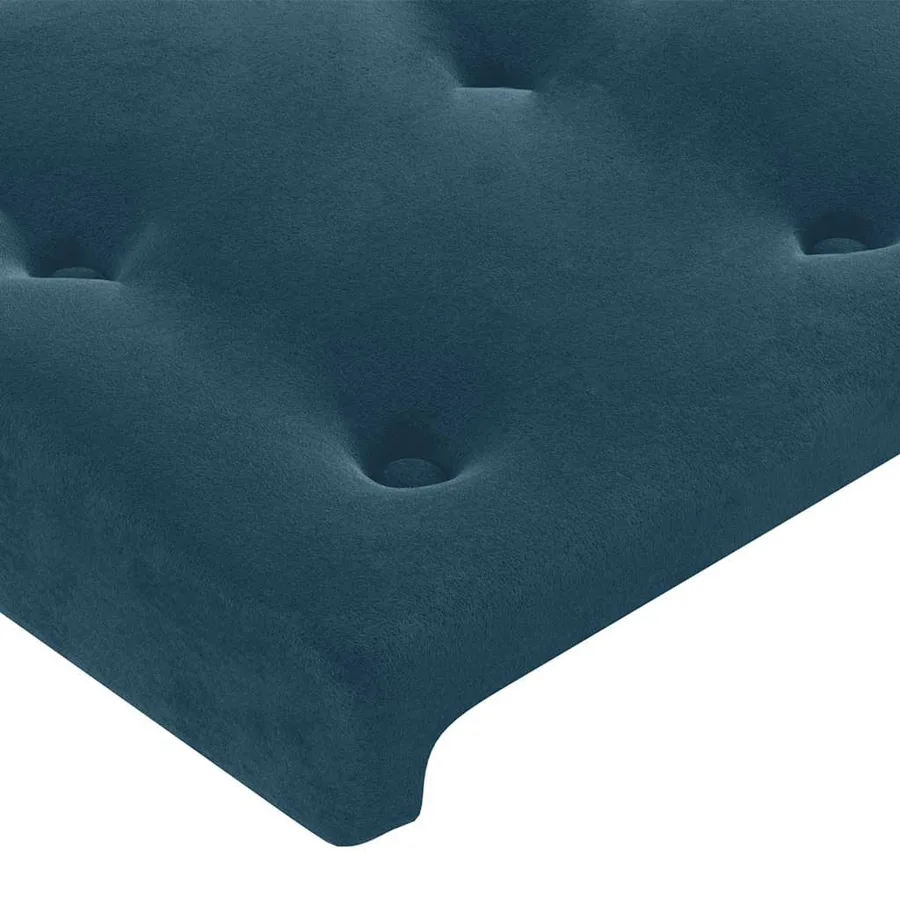 Sommier à lattes de lit matelas et LED Bleu foncé 100x200 cm - 8