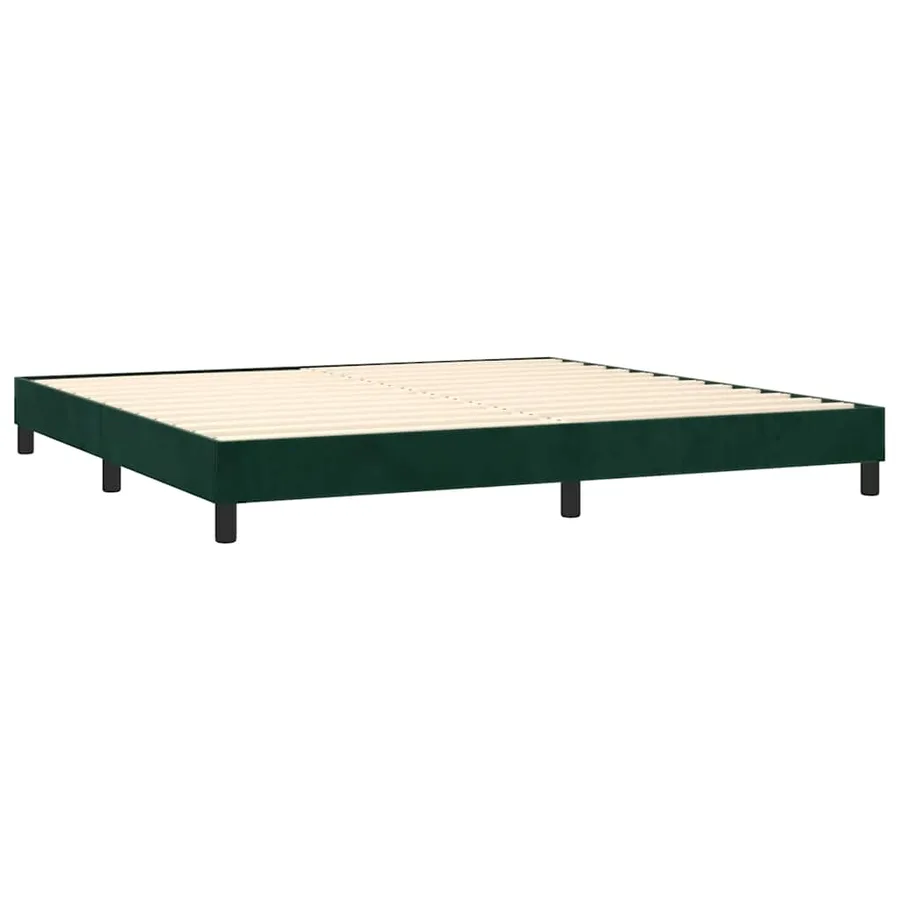 Sommier à lattes de lit matelas et LED Vert foncé 200x200 cm - 5