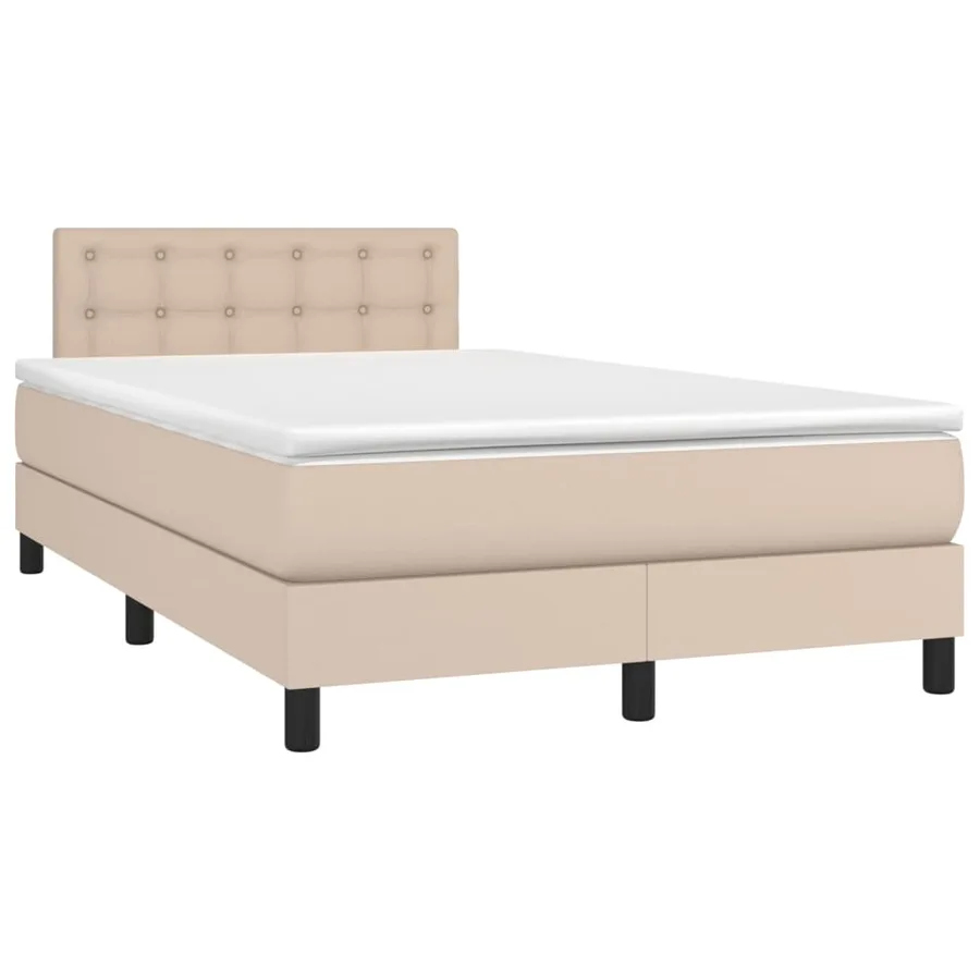 Sommier à lattes de lit avec matelas LED Cappuccino 120x200 cm - 3