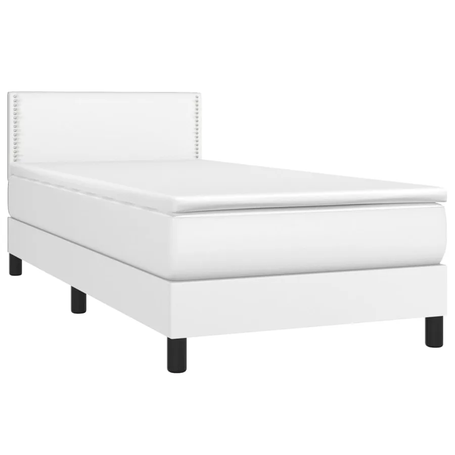 Sommier à lattes de lit avec matelas et LED Blanc 100x200 cm - 3