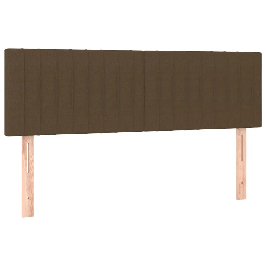 Sommier à lattes de lit matelas et LED Marron foncé 140x200 cm - 7