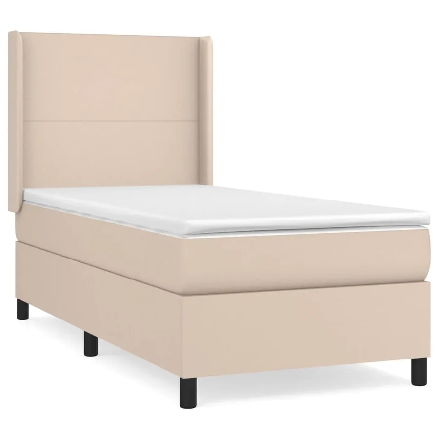 Sommier à lattes de lit avec matelas Cappuccino 100x200 cm - 2