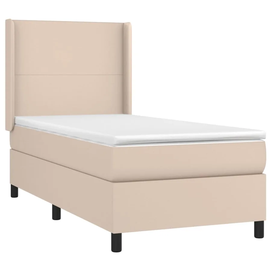 Sommier à lattes de lit avec matelas Cappuccino 100x200 cm - 3