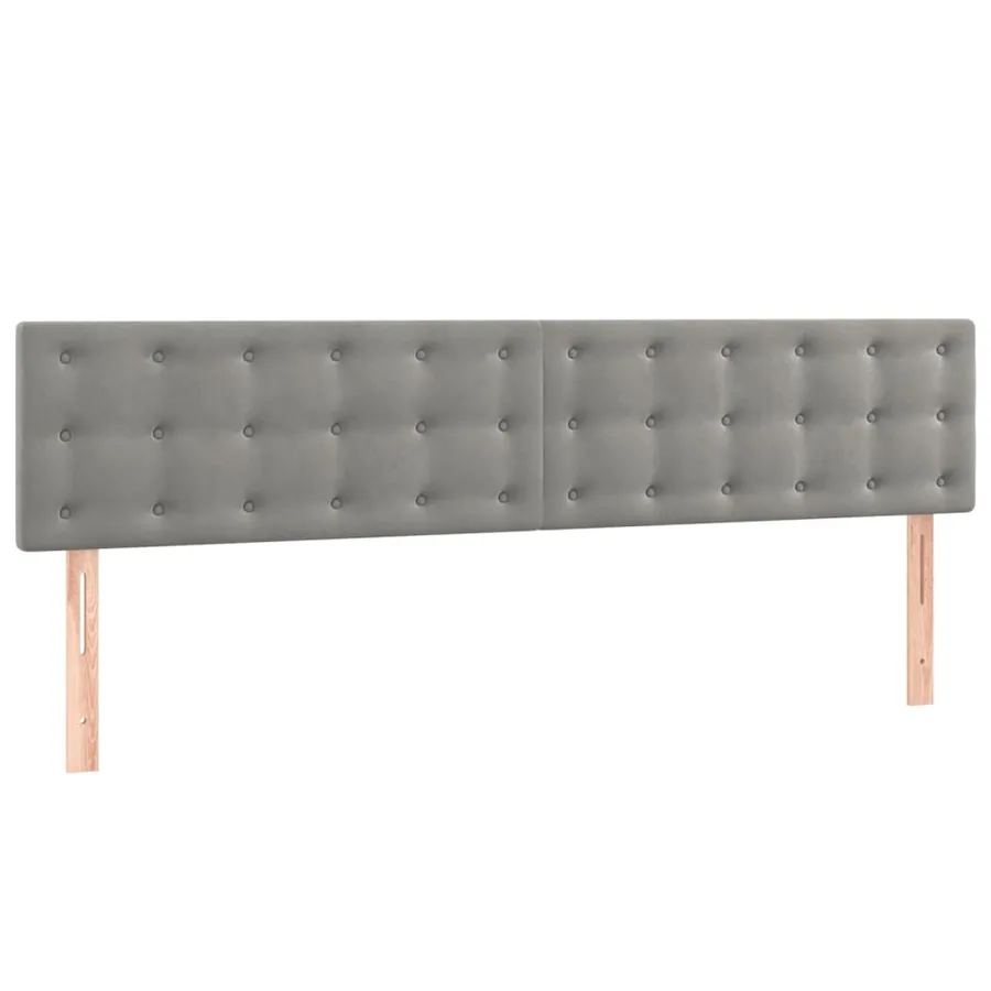 Sommier à lattes de lit et matelas Gris clair 200x200cm Velours - 6