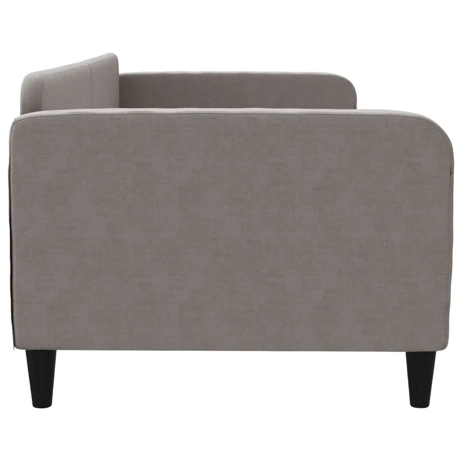 Lit de repos sans matelas taupe 90x200 cm tissu - 4