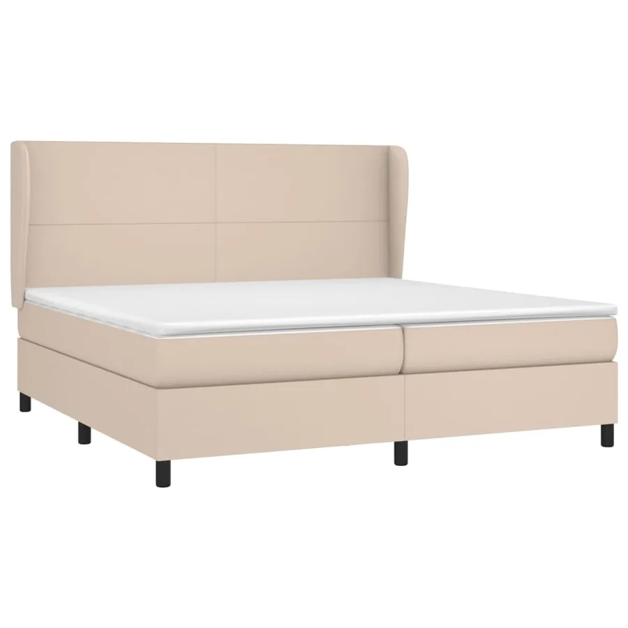 Sommier à lattes de lit avec matelas Cappuccino 200x200 cm - 3