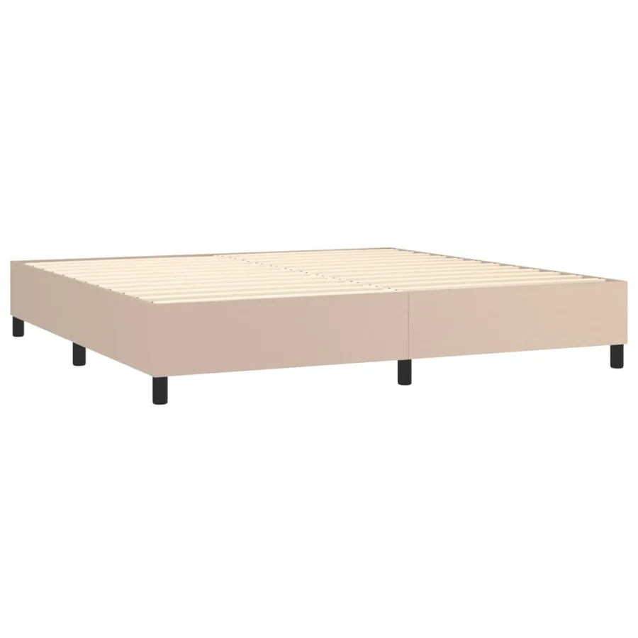 Sommier à lattes de lit avec matelas Cappuccino 200x200 cm - 4