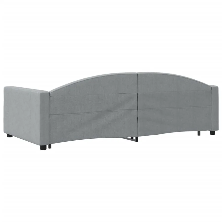 Lit de jour avec gigogne sans matelas gris clair 100x200 cm - 5