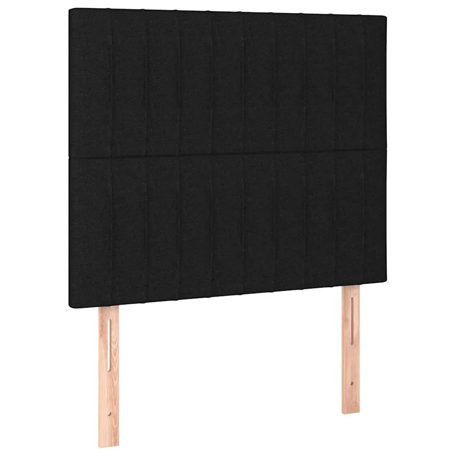 Sommier à lattes de lit et matelas Noir 80x200 cm Tissu - 6