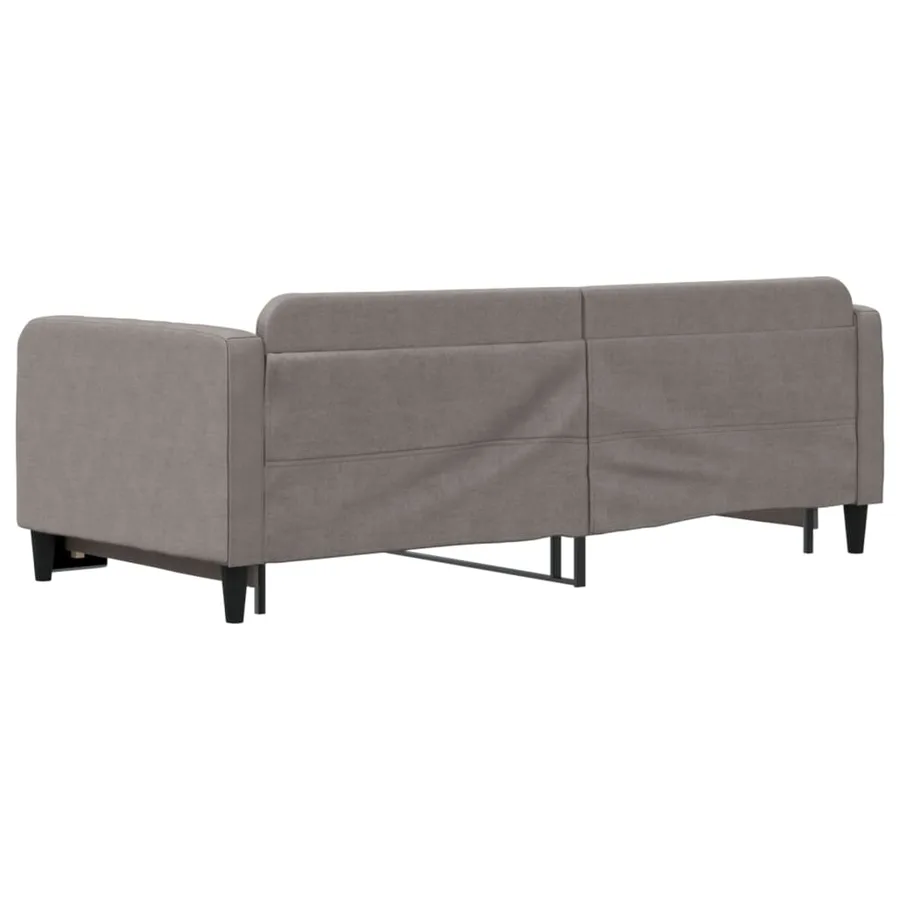 Lit de jour avec gigogne sans matelas taupe 90x200 cm - 5