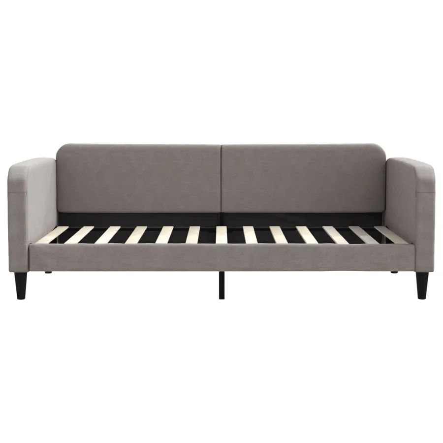 Lit de jour avec gigogne sans matelas taupe 90x200 cm - 7