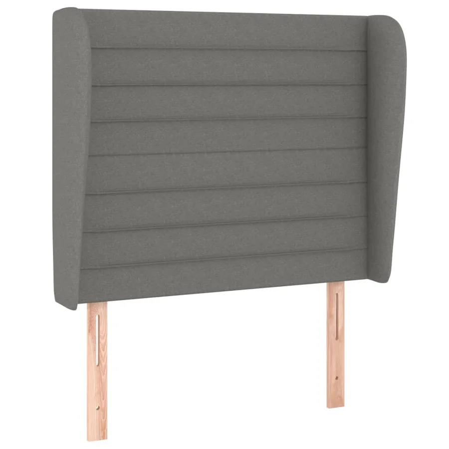 Sommier à lattes de lit et matelas Gris foncé 90x190 cm Tissu - 6