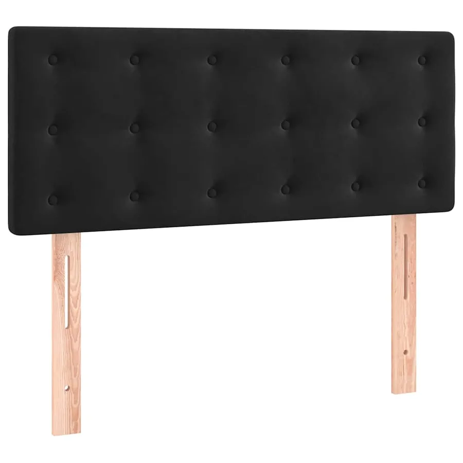 Sommier à lattes de lit avec matelas Noir 100x200 cm Velours - 6