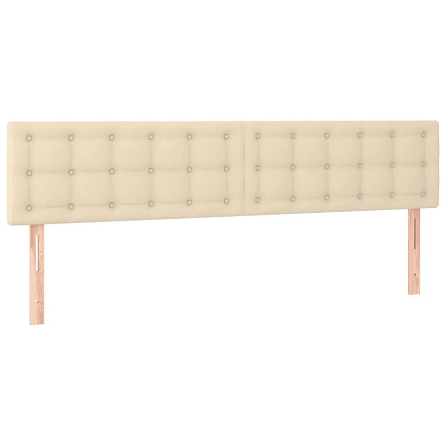 Sommier à lattes de lit avec matelas Crème 200x200 cm Tissu - 6