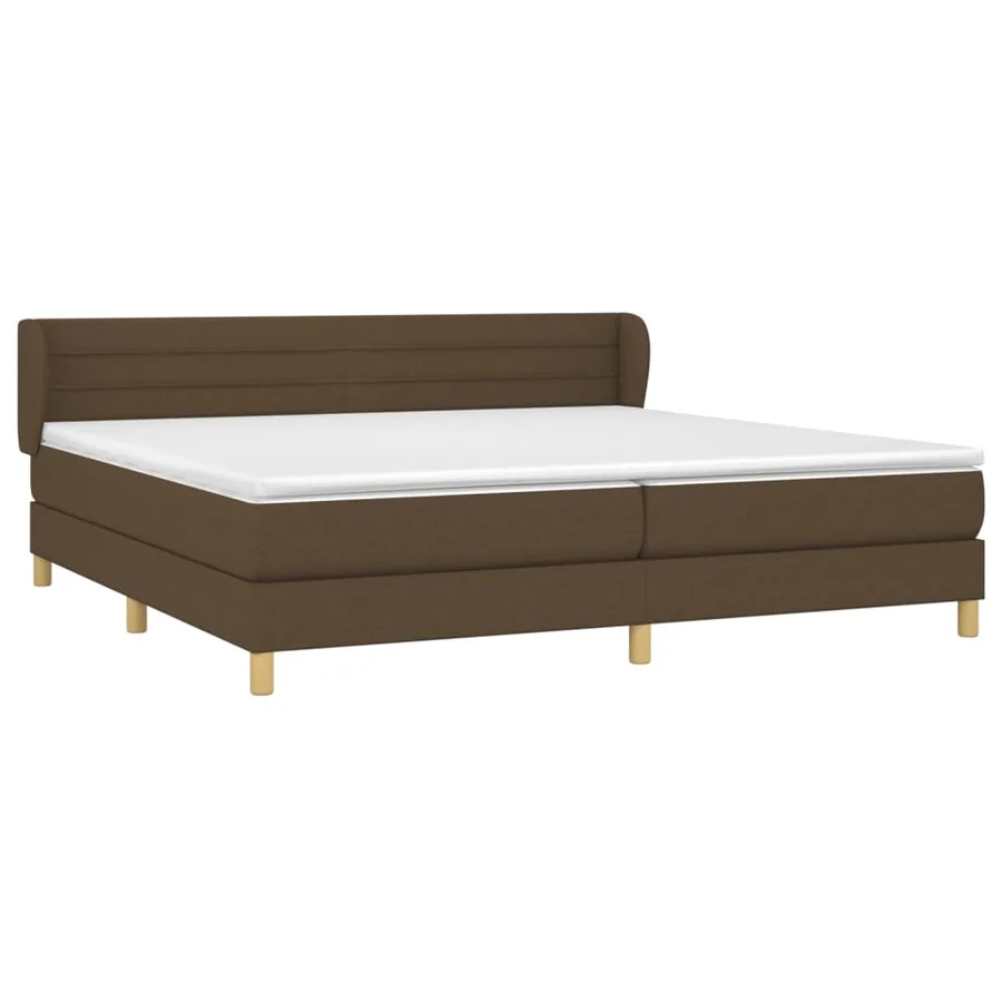 Sommier à lattes de lit avec matelas Marron foncé 200x200 cm - 3
